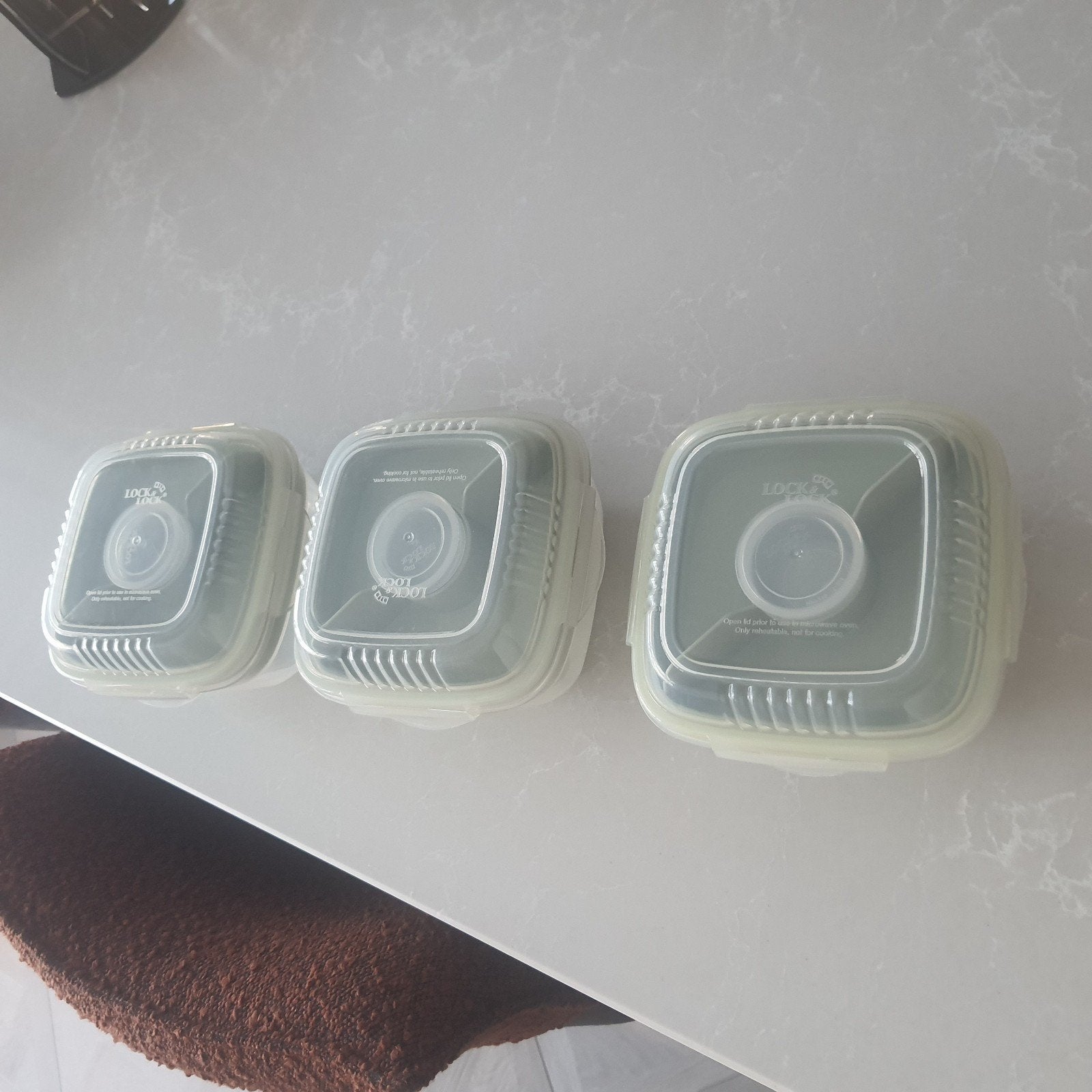 saladebakjes van lock en lock 3 stuks, Overige typen, Ophalen, Zo goed als nieuw, Overige merken