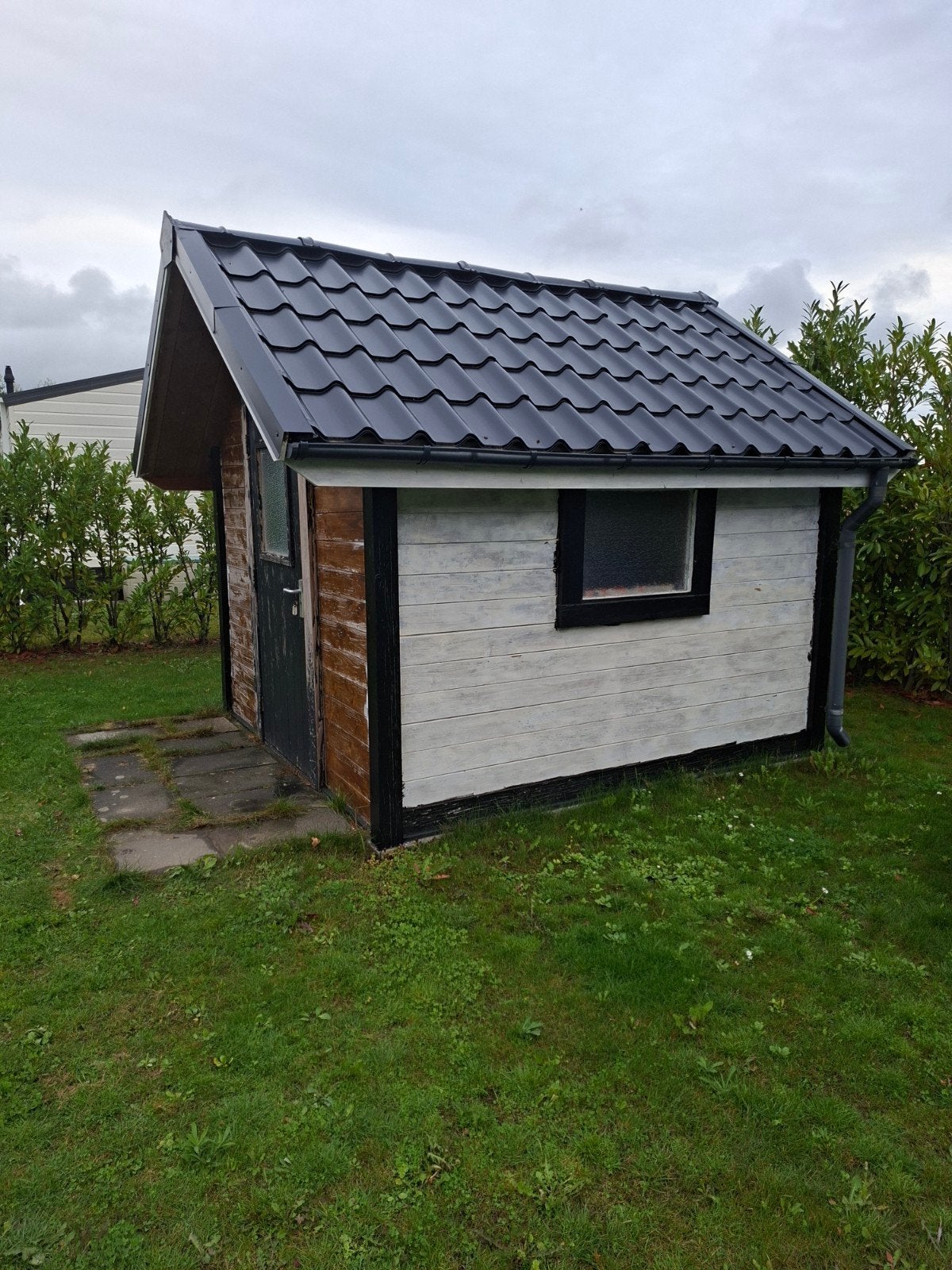 Schuur van Douglashout - Zelfbouw, 4 jaar oud, Ophalen, 250 tot 500 cm, Schuur, 2 ramen