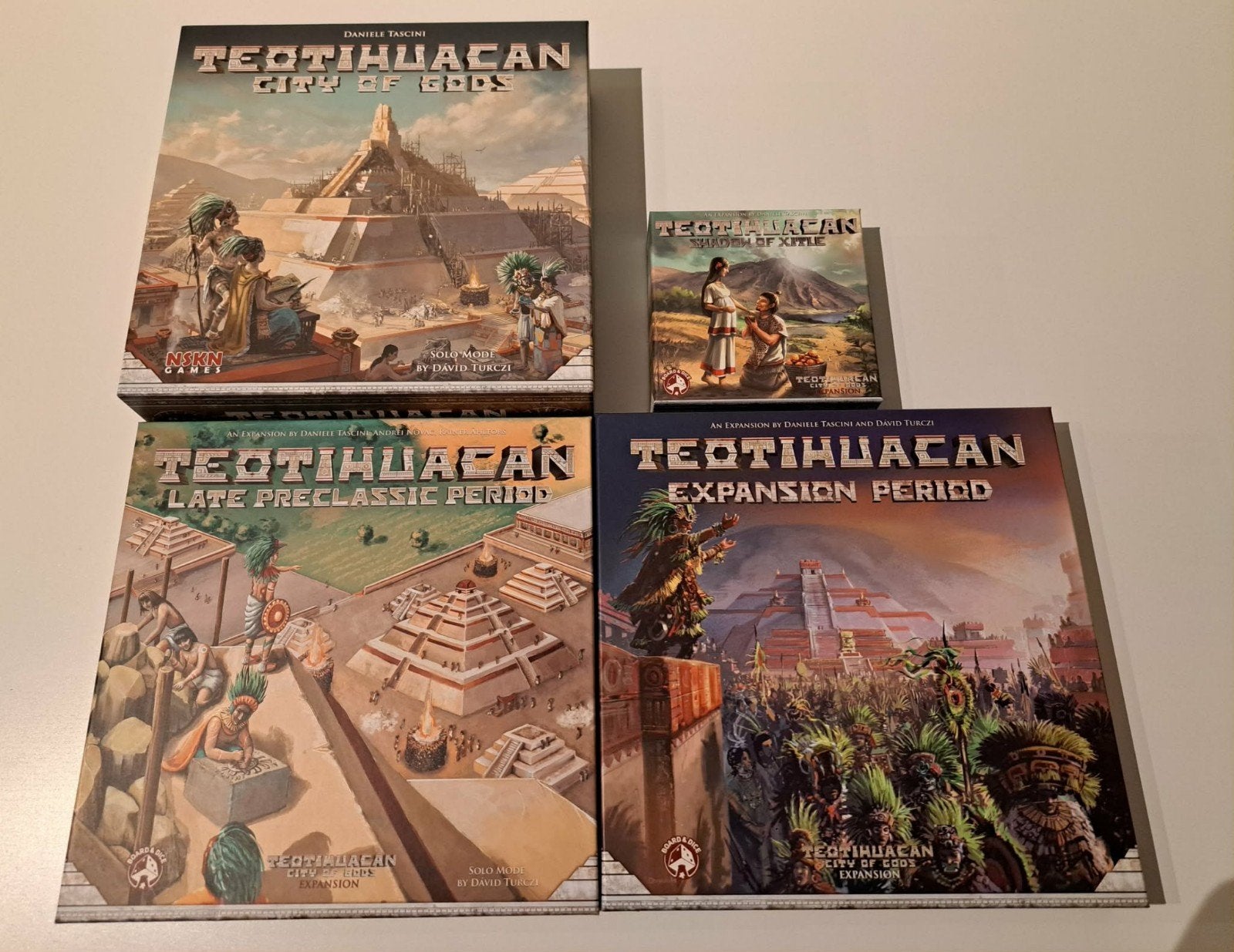 Teotihuacan: City of Gods + All Expansions (English), Een of twee spelers, Ophalen, Gebruikt, Board & Dice