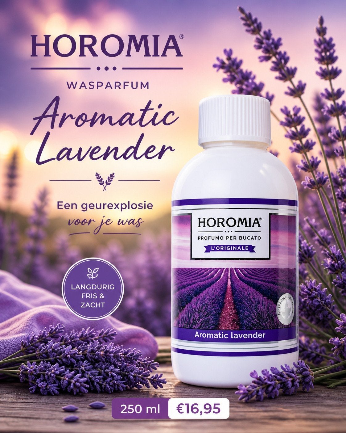 Horomia Wasparfum Aromatic Lavender 250 ml met 15% korting, Ophalen of Verzenden, Schoonmaakmiddel