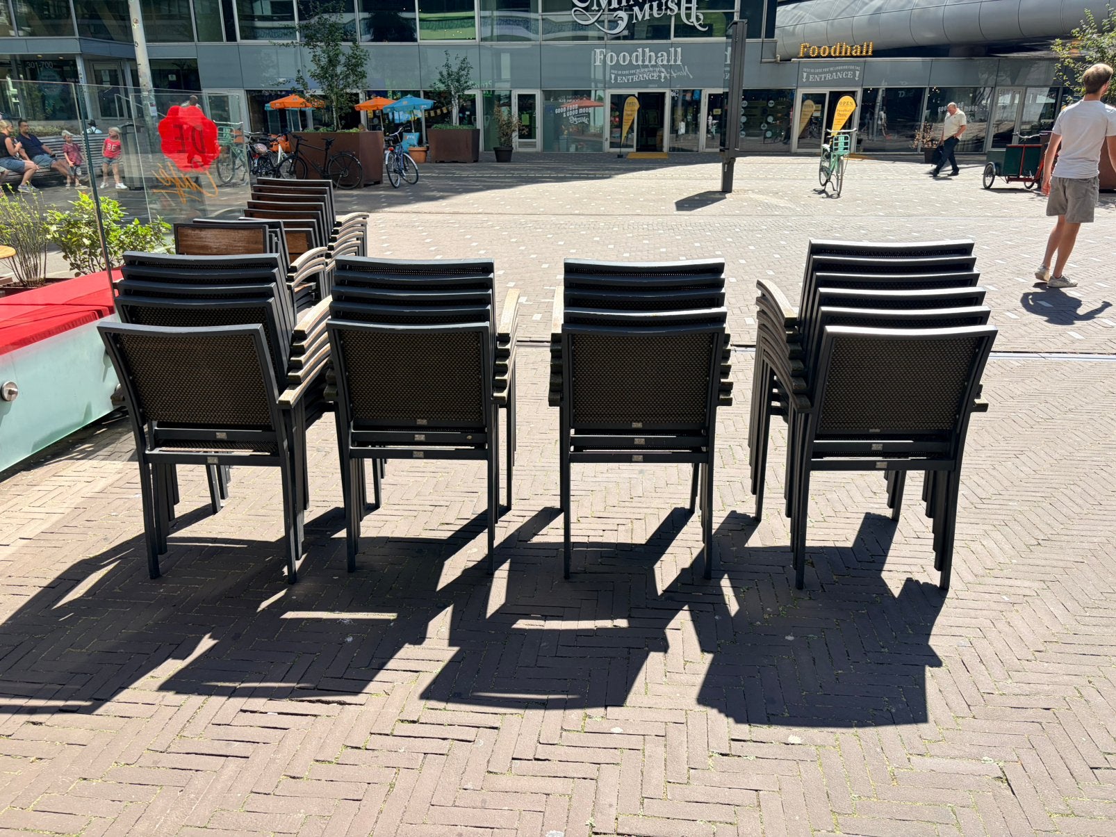 34 terrasstoelen, Zakelijke goederen, Horeca | Meubilair en Inrichting, Ophalen, Gebruikt, Meubilair