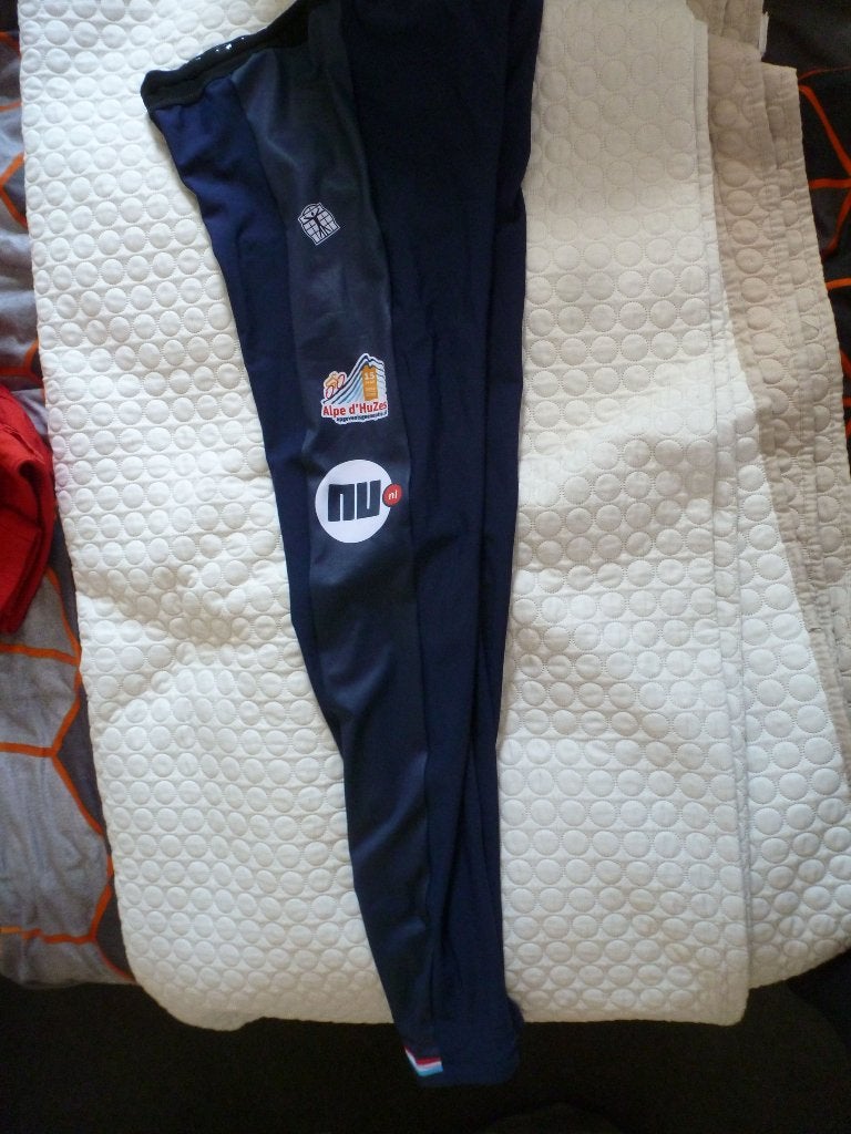 2=1 sportleggings ALPE D'HUZES blauw xl -GRATIS zend, Maat 42/44 (L), Nieuw, Fitness of Aerobics, Verzenden
