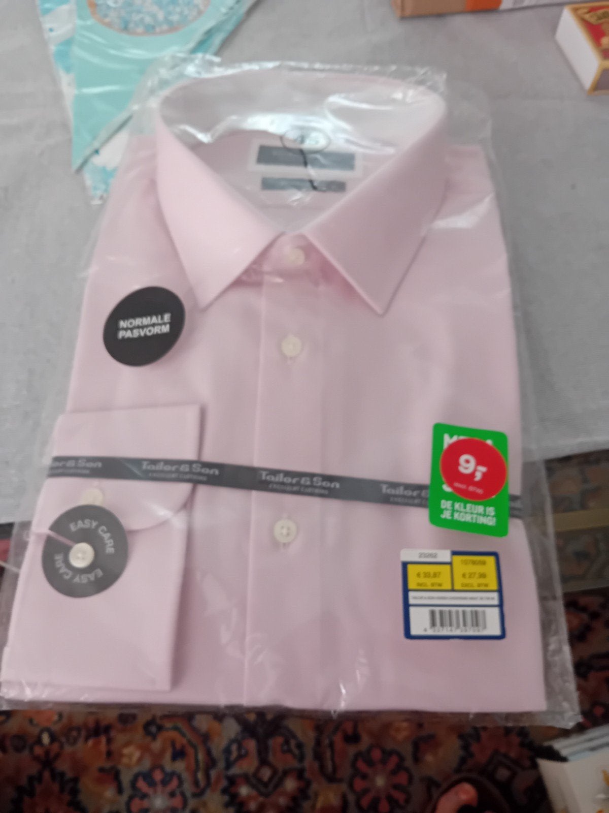 Overhemd, Kleding | Heren, Overhemden, Tailor & Son, Nieuw, Ophalen of Verzenden, Overige halswijdtes
