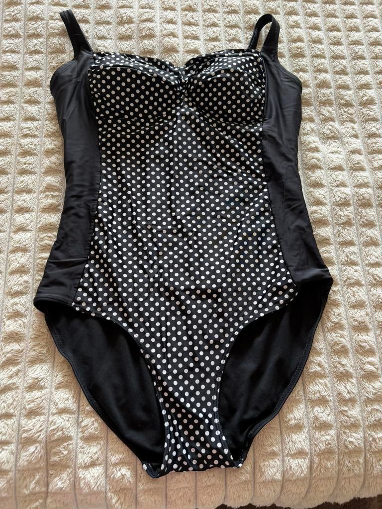 Badpak zwart wit, Kleding | Dames, Ophalen of Verzenden, Zo goed als nieuw, Zwart, Badpak