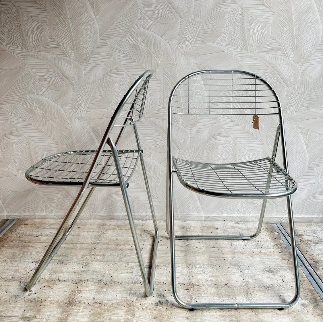 Set ikea chromen stoel ontworpen Niels gammelgaard, Huis en Inrichting, Stoelen, Zo goed als nieuw, Ophalen