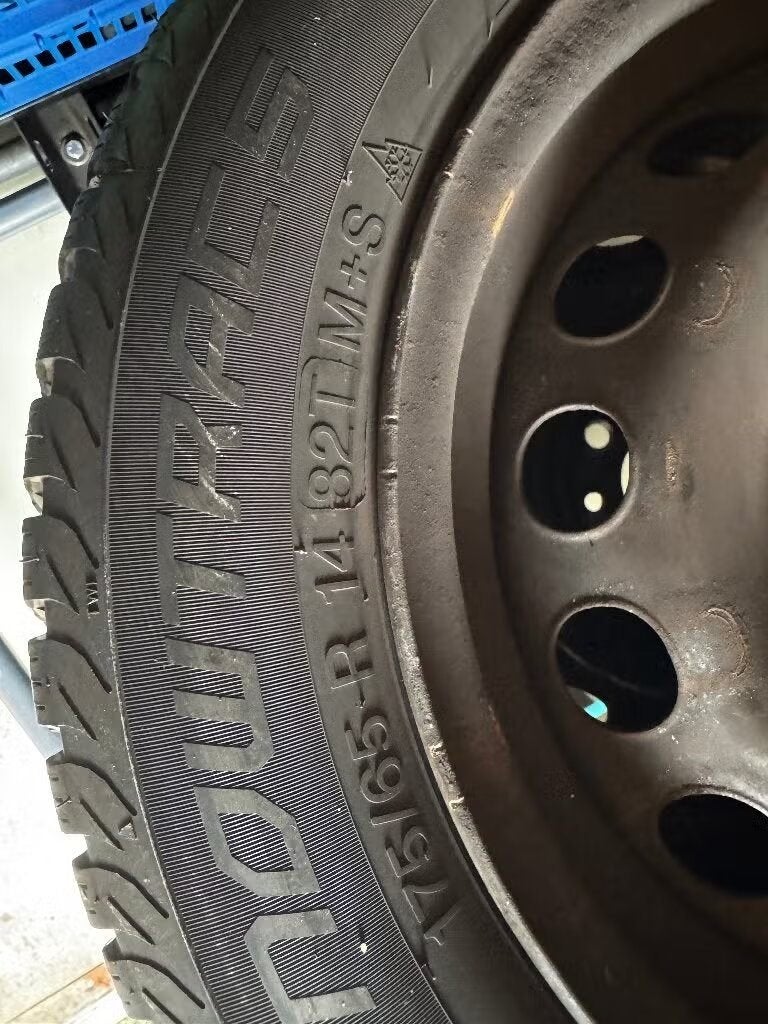 Vredestein winterbanden velg Fiat Panda 500 Alfa Lancia 14", Ophalen, 14 inch, Gebruikt, 175 mm