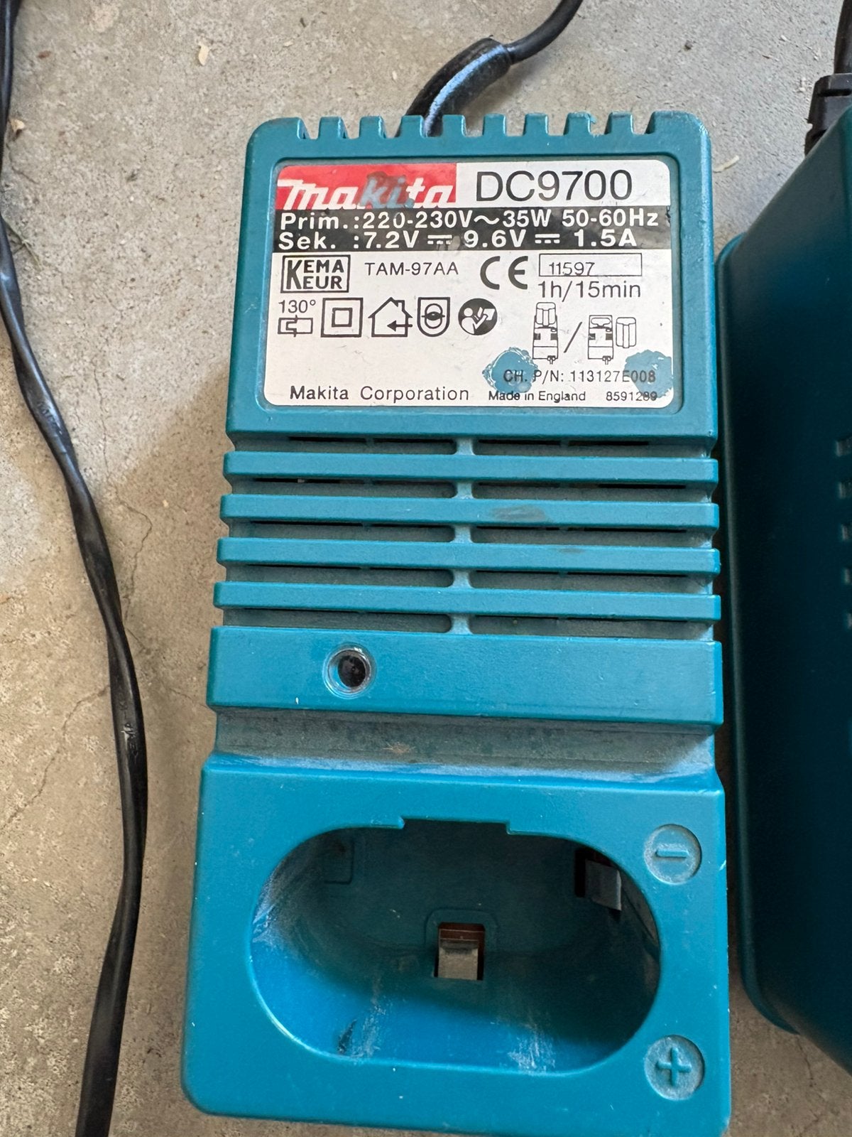 Makita accu lader DC9700, Ophalen of Verzenden, Gebruikt