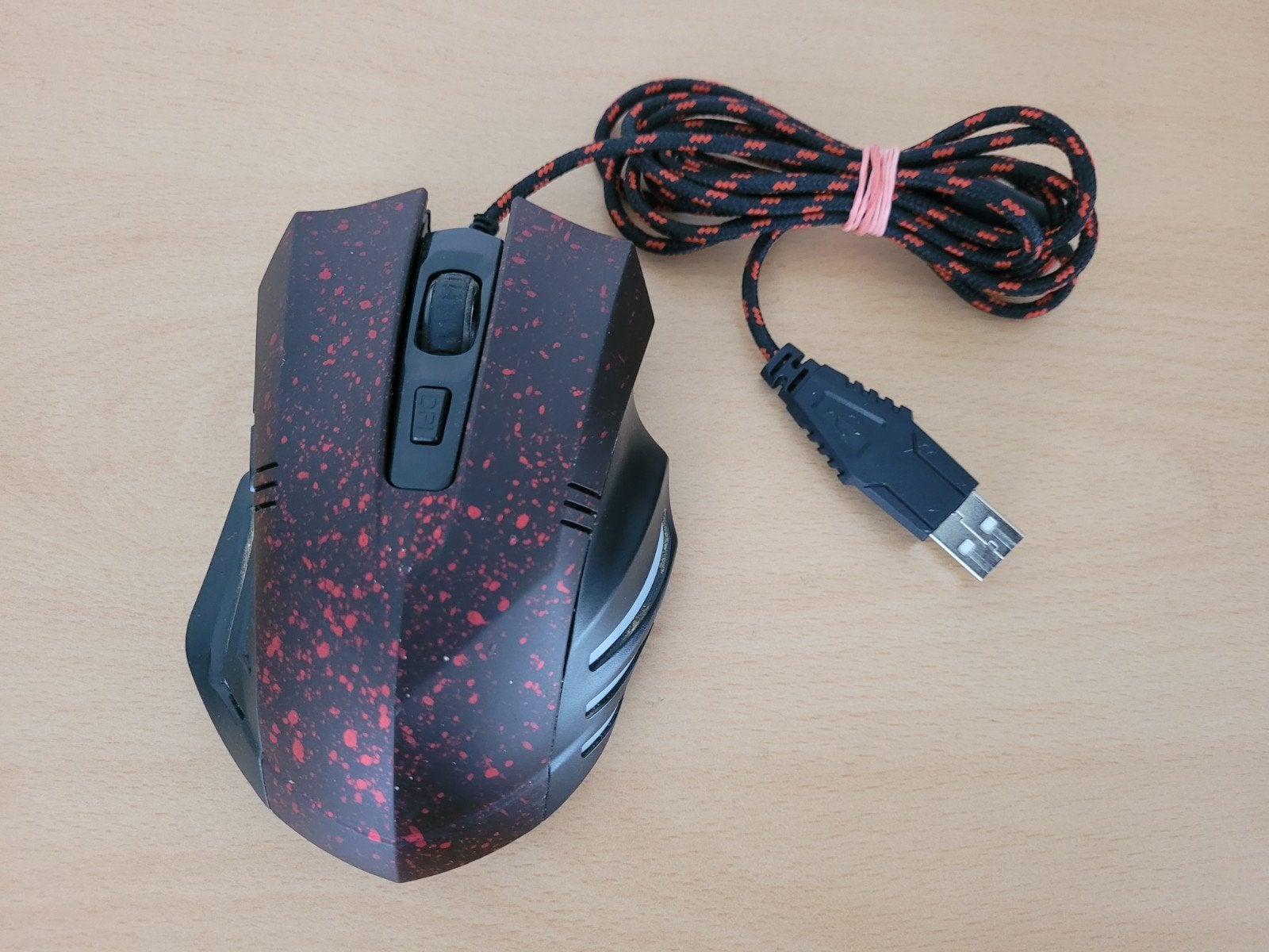 Gaming muis bedraad USB, Computers en Software, Rechtshandig, Muis, Gebruikt, Gaming muis