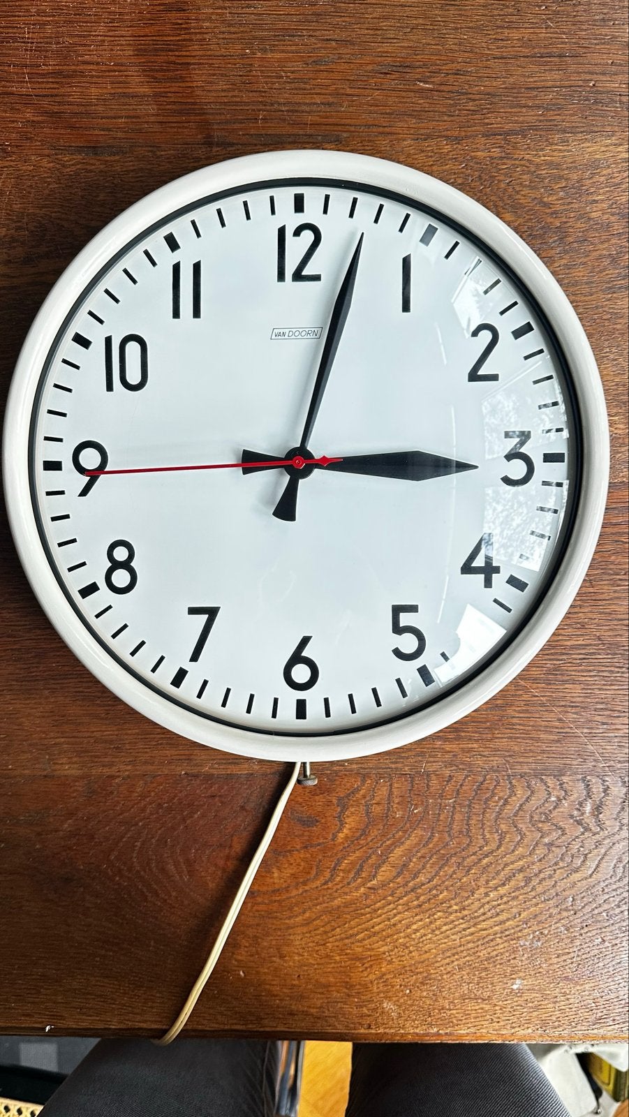 Vintage Van Doorn Wandklok - Industriële Stijl, Ophalen of Verzenden
