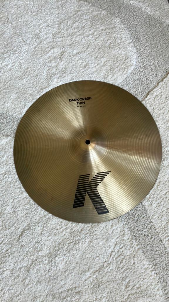 K Zildjian 16” dark thin crash, Ophalen of Verzenden, Zo goed als nieuw, Overige merken