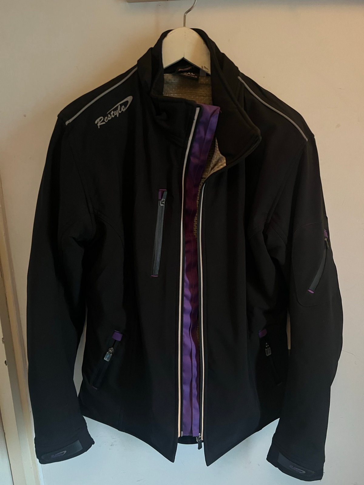 Restyle motorjas 3XL - Zwart met paarse accenten, Motoren, Ophalen of Verzenden, Tweedehands, Dames, Jas | textiel