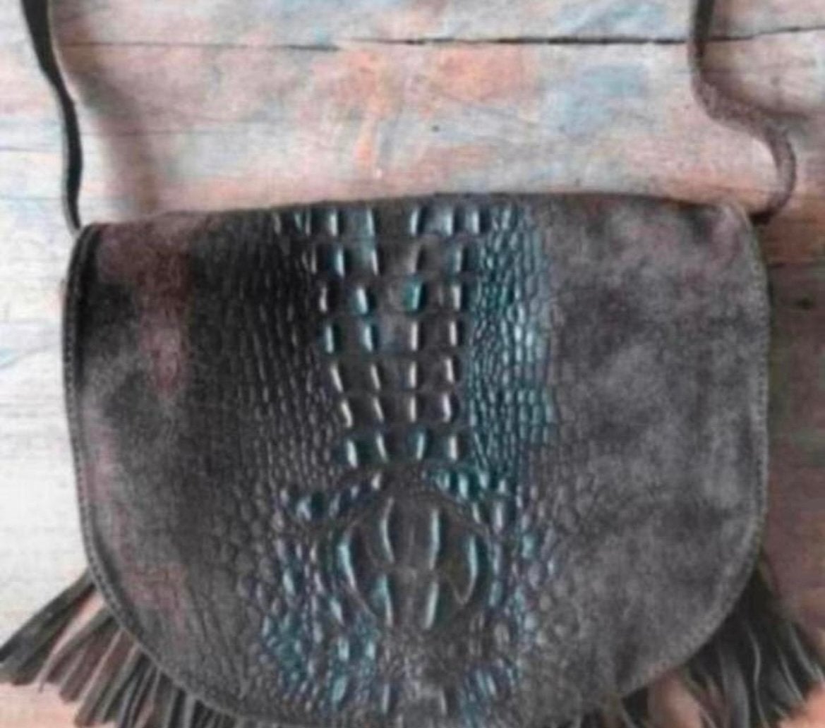 Bruin leren/suede tas Borse in Pelle, Ophalen of Verzenden, Zo goed als nieuw, Bruin, Schoudertasje