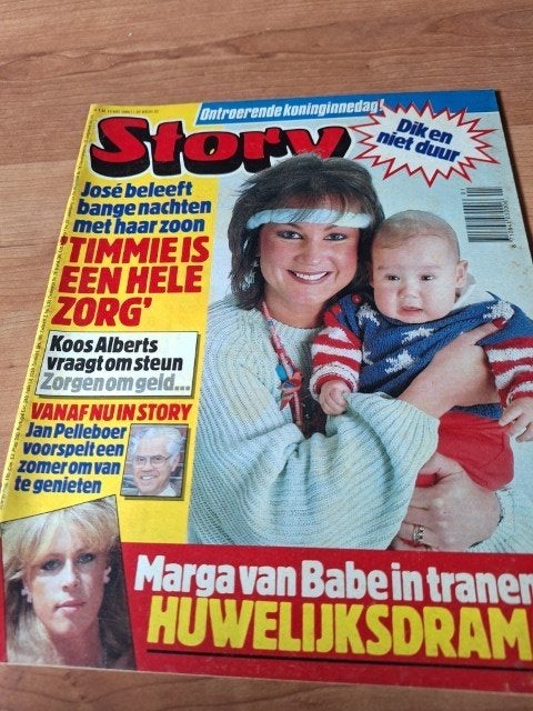 Story 1986 LUV Babe Zangeres Zonder Naam Koos Alberts, Verzamelen, Ophalen of Verzenden, 1980 tot heden, Nederland, Knipsel(s)