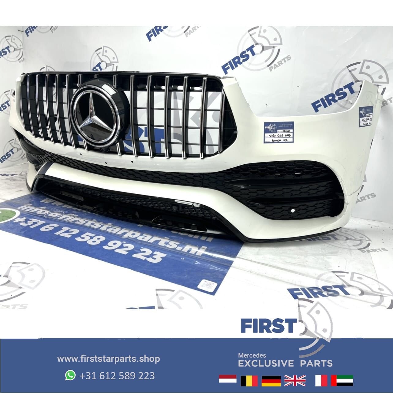 W167 V167 C167 GLE AMG VOORBUMPER WIT COMPLEET origineel Mer, Gebruikt, -, Voor, Ophalen of Verzenden