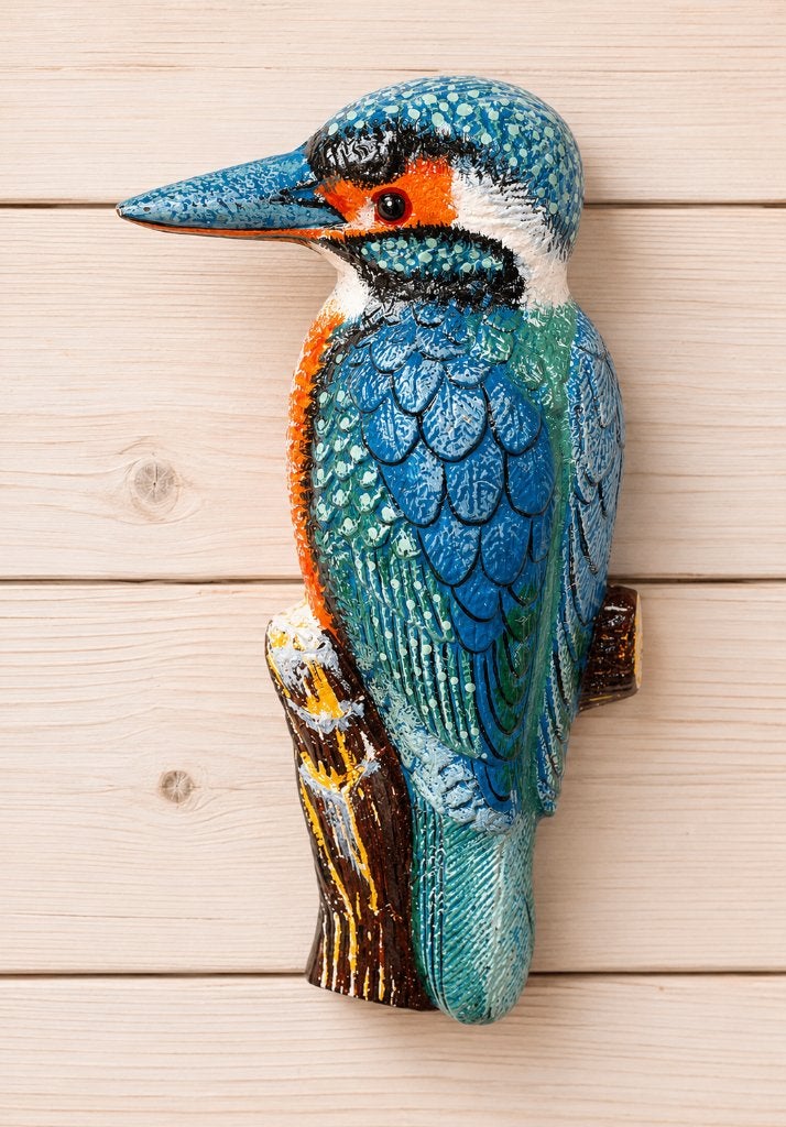 IJSVOGEL / GIETIJZER / WANDDECORATIE
