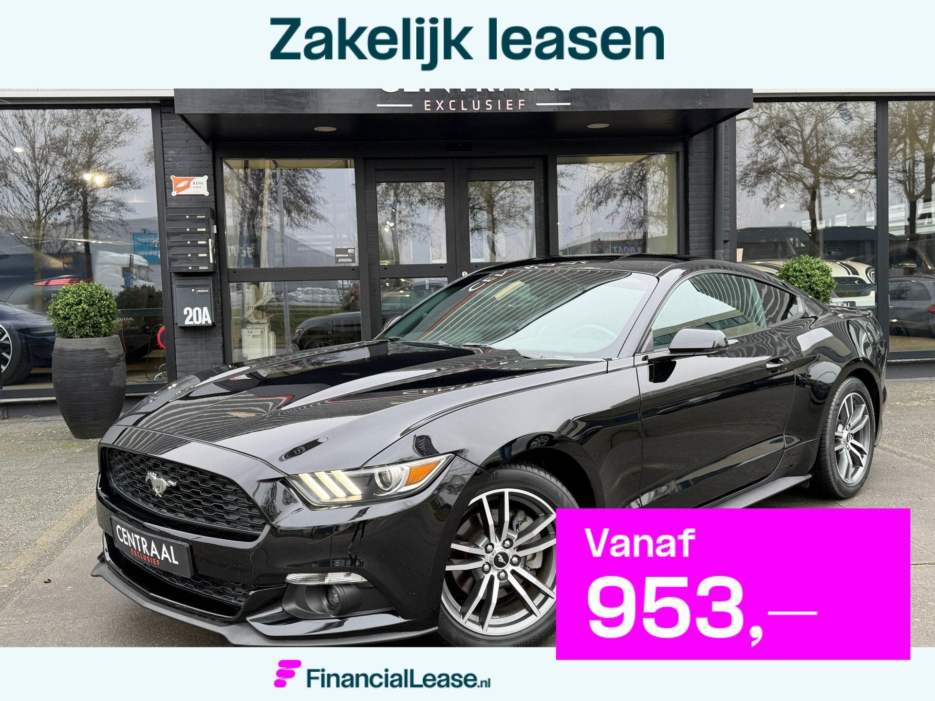 Ford Mustang Fastback 2.3 EcoBoost 310PK|Stoelkoeling/Verwar, Achterwielaandrijving, Gebruikt, 4 stoelen, Zwart