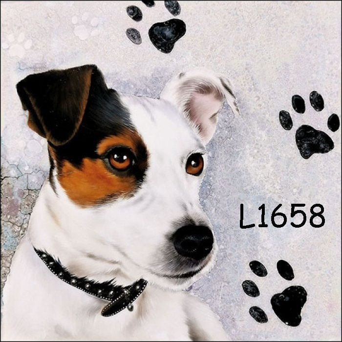 Servetten decoupage/bullet journal * jack russel L1658, Hobby en Vrije tijd, Verzenden, Nieuw