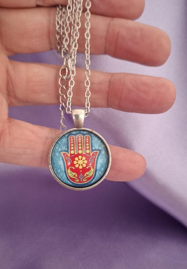 Hamsa of Hand van Fatima halskettinkje, Verzenden, Nieuw, Zilver, Overige materialen