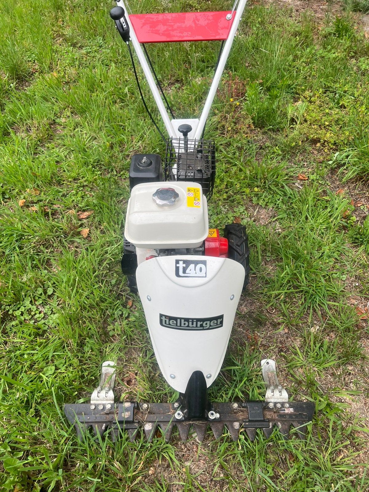 Tuinmachine  Tielburger T-40 motorbalkmaaier, Ophalen of Verzenden, Zo goed als nieuw, 50 cm of meer