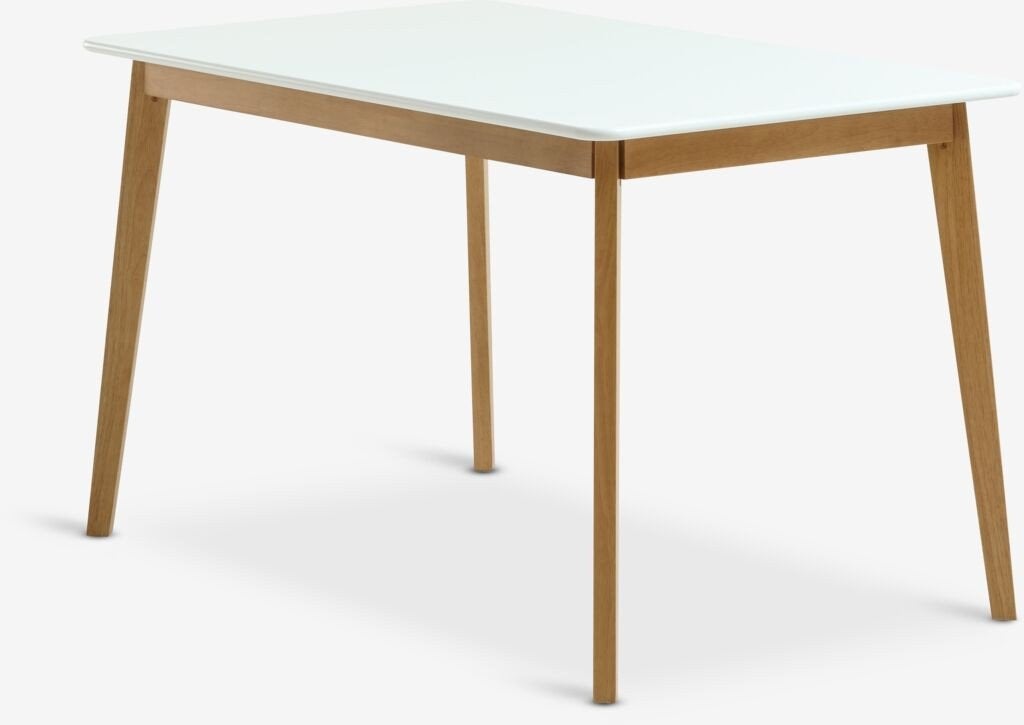 Mooie JYSK eettafel in goede staat, Ophalen, Zo goed als nieuw, Rechthoekig, Overige houtsoorten