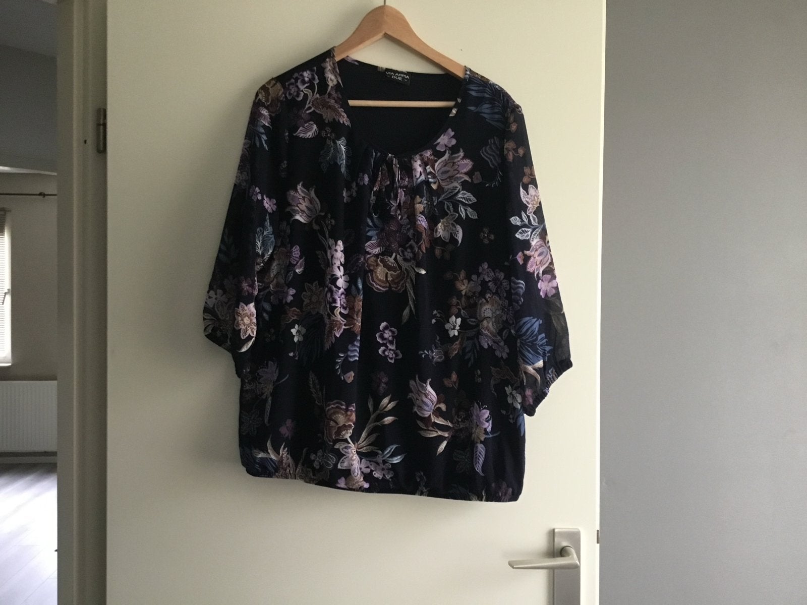 Via Appia Due Blouse - Maat 44, Ophalen of Verzenden, Gedragen, Maat 42/44 (L), Zwart