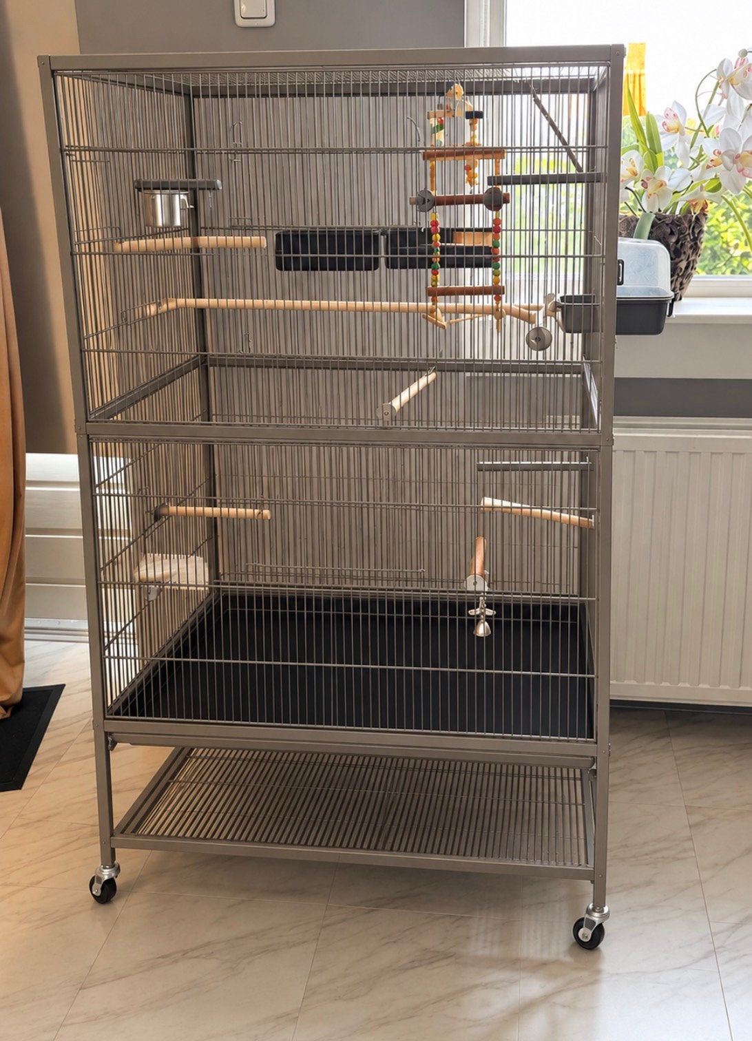 Grote Vogel kooi te koop, Ophalen, Zo goed als nieuw, Metaal, Vogelkooi