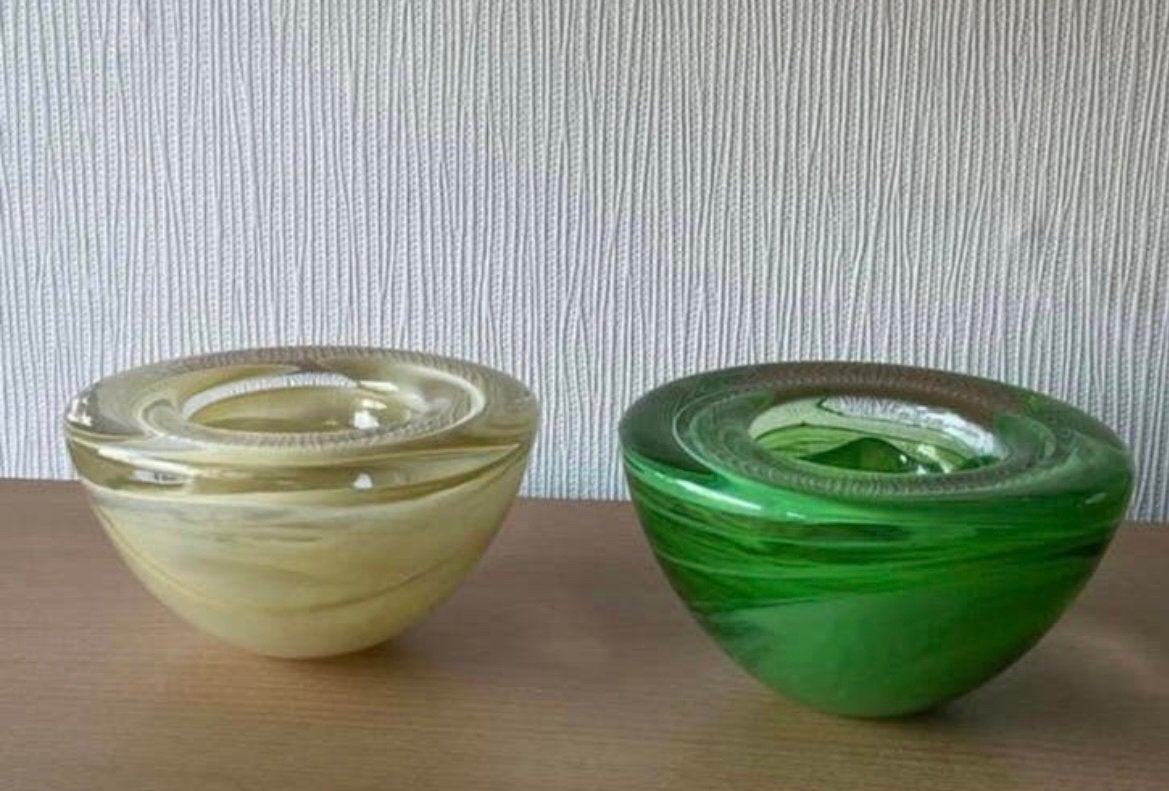 Kosta Boda Atoll 2 stuks, Antiek en Kunst, Antiek | Glas en Kristal, Ophalen of Verzenden