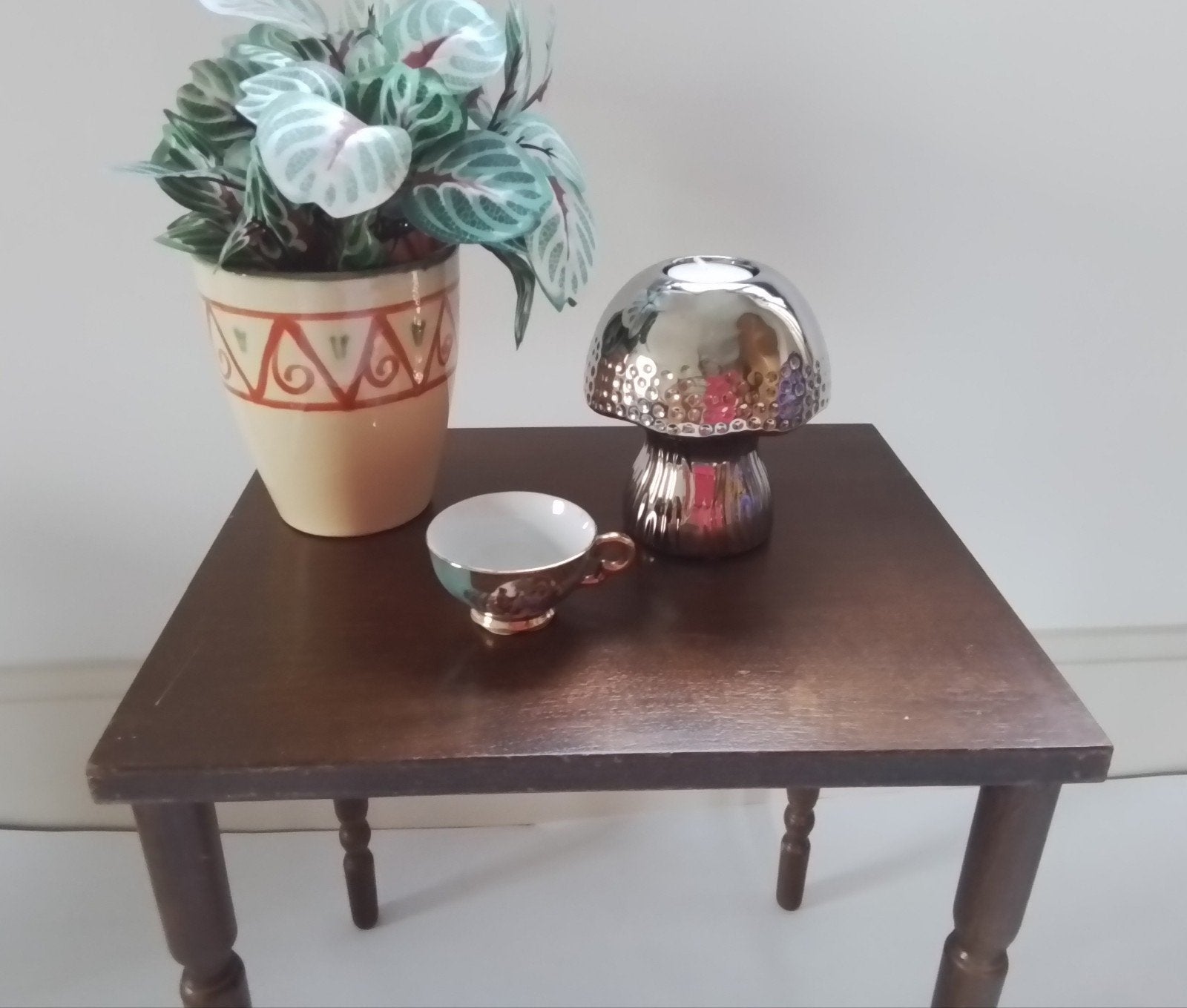 Stijlvol Elegant Houten Bijzettafeltje 30x38 H 41 cm, Minder dan 45 cm, Minder dan 55 cm, Gebruikt, Ophalen of Verzenden