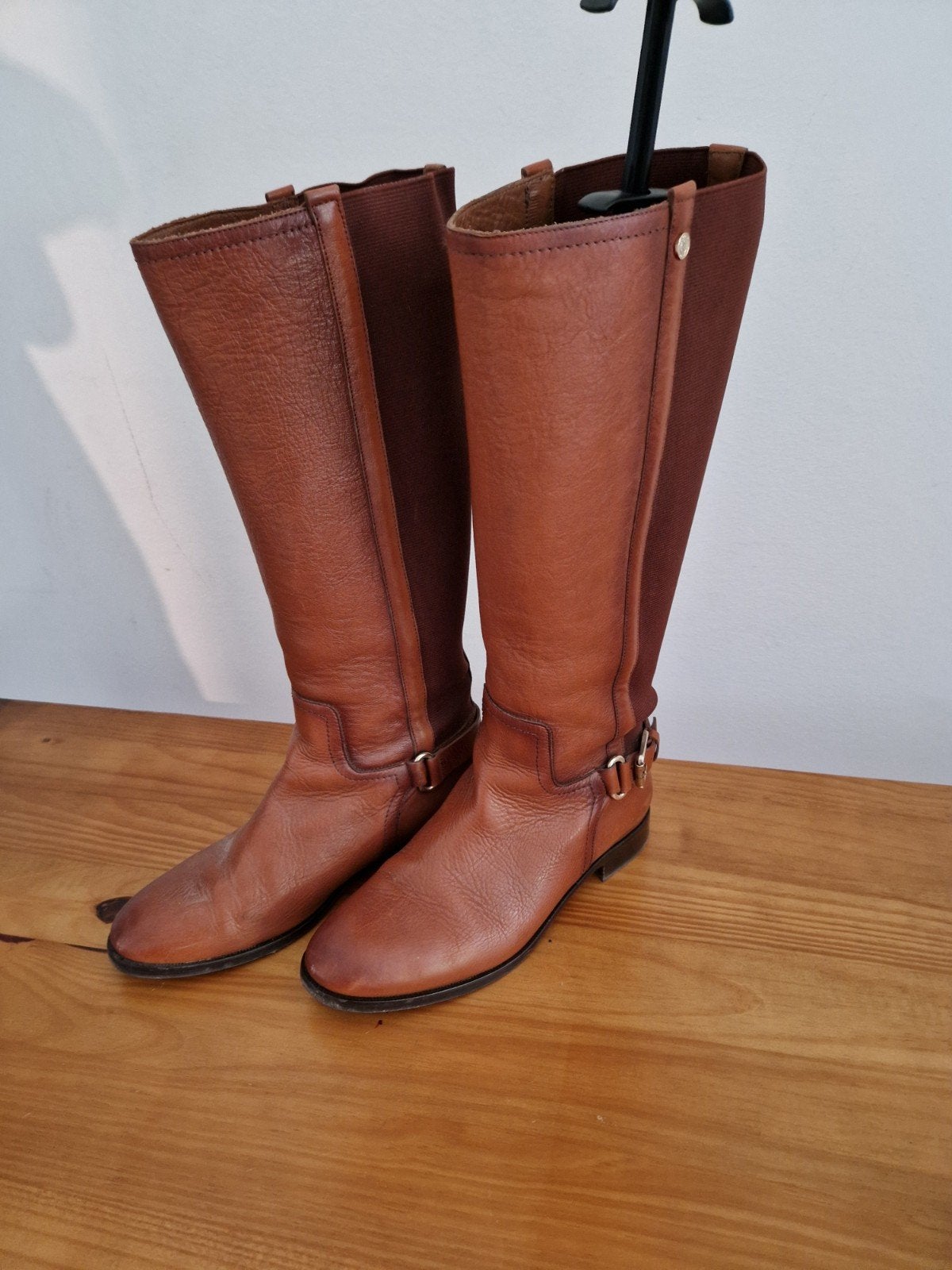 Massimo Dutti Leren Laarzen Maat 39, Kleding | Dames, Schoenen, Hoge laarzen, Ophalen of Verzenden, Gedragen, Bruin