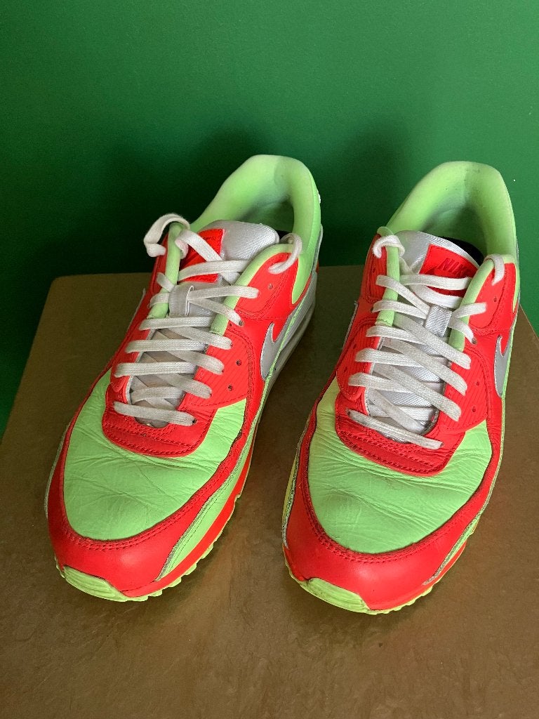 Nike Air Max 90 EU44,5 groen|rood|zilver, Overige kleuren, Verzenden, Nike, Sneakers of Gympen