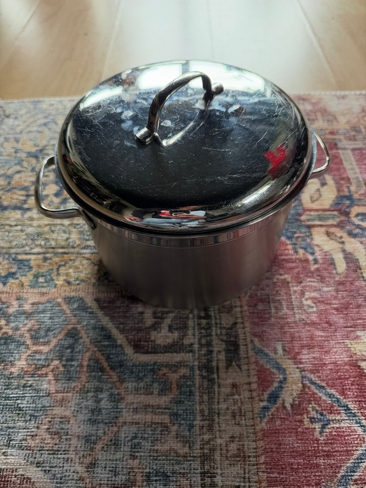 SIGG Kookpan RVS ø21cm met deksel, Ophalen, Gebruikt, Met deksel, Rvs