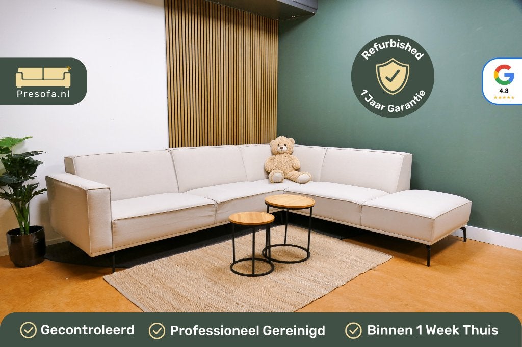 Moderne Hoekbank Corné Beige [Refurbished], Huis en Inrichting, 250 tot 300 cm, -, -, Hoekbank
