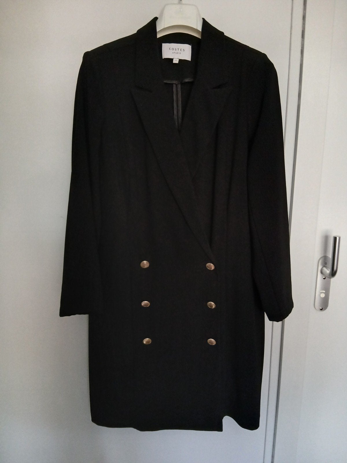 Costes Studio Zwarte Blazerjurk Maat 44, Ophalen, Zwart, Maat 46/48 (XL) of groter, Zo goed als nieuw