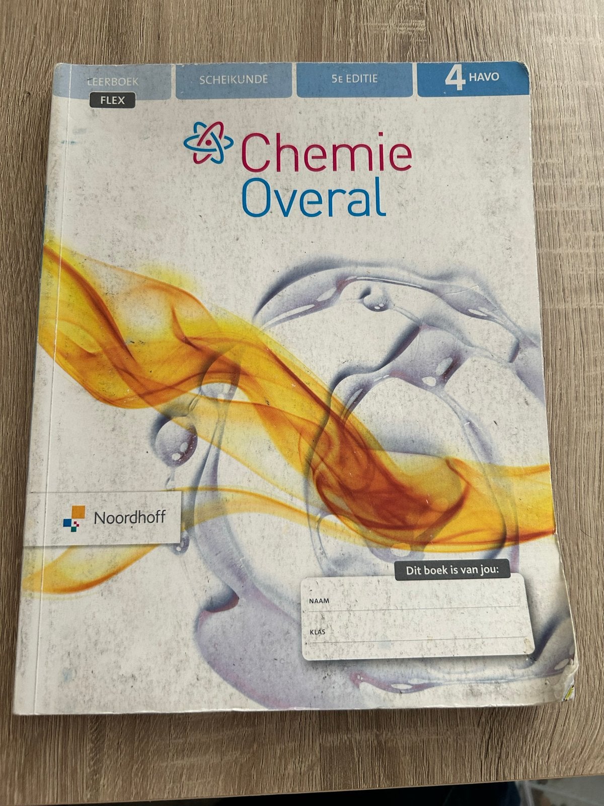 Chemie Overal 4 HAVO - Leerboek Flex 5e editie, Ophalen of Verzenden, Gelezen, HAVO, Scheikunde