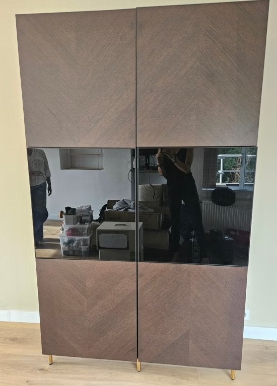 Ikea Besta HEDEVIKEN 180 cm hoog bij 120cm breed, Huis en Inrichting, Kasten | Dressoirs, Ophalen, Met plank(en), Gebruikt, 150 tot 200 cm