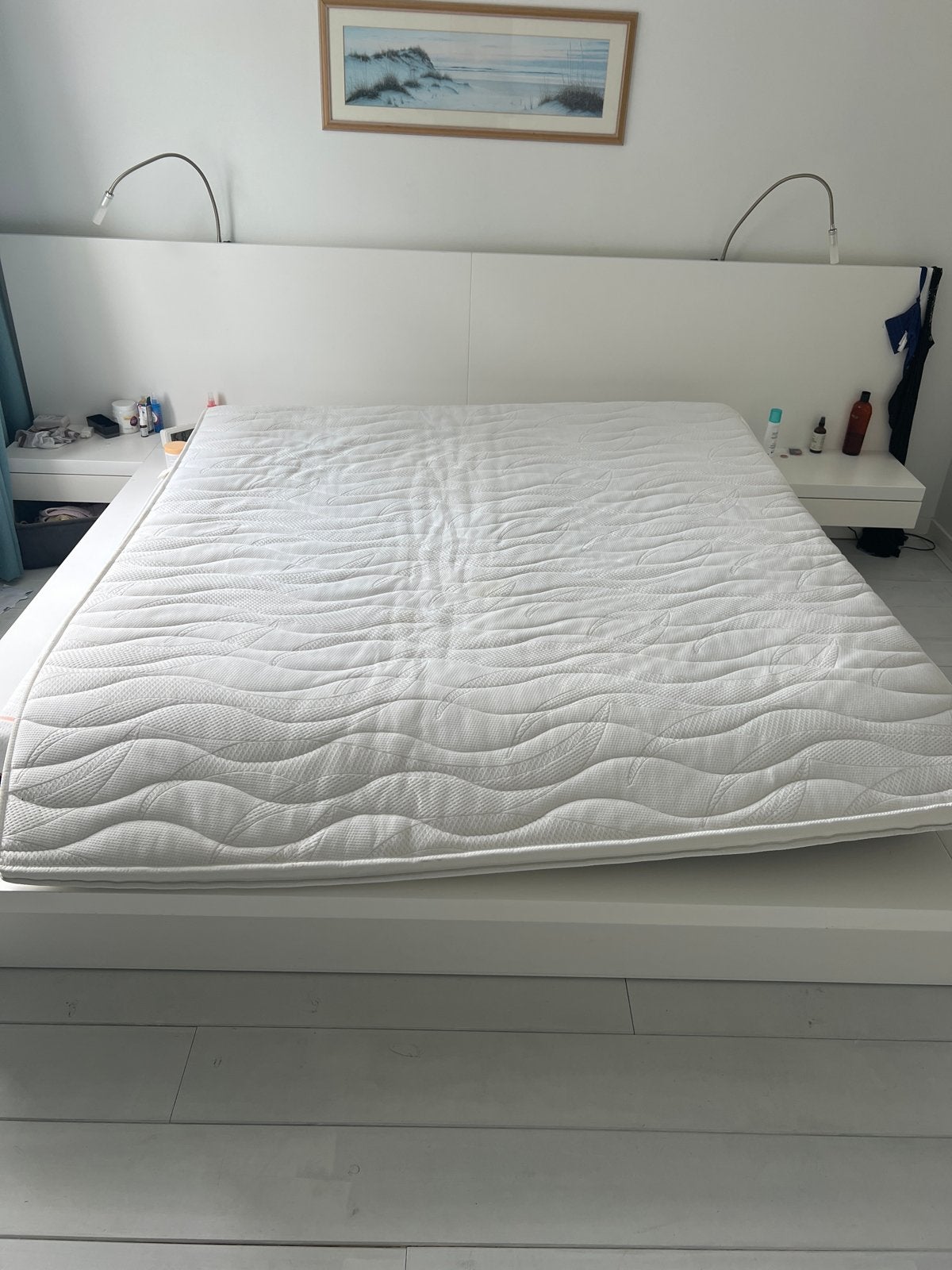 Zo goed als nieuwe traagschuim topper 180x200 cm, Ophalen, Tweepersoons, Zo goed als nieuw, Matras
