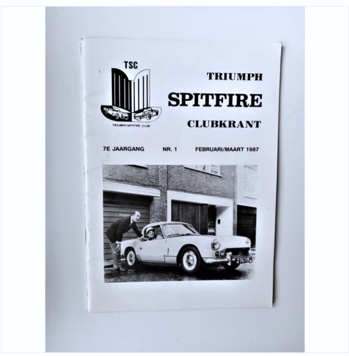 triumph spitfire clubblad nr.1*1987*-TSC, Ophalen of Verzenden, Zo goed als nieuw, Overige merken, TSC