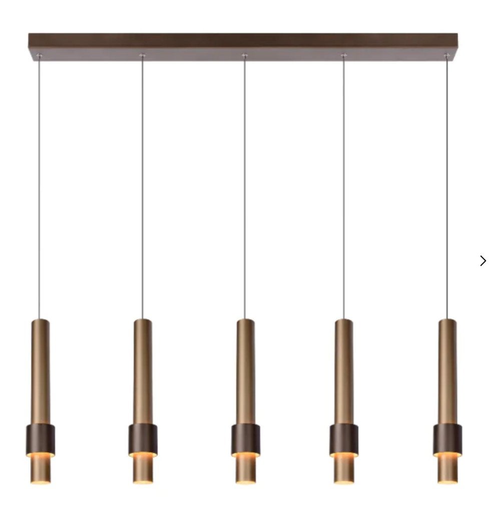 hanglamp staafjes brons, Ophalen