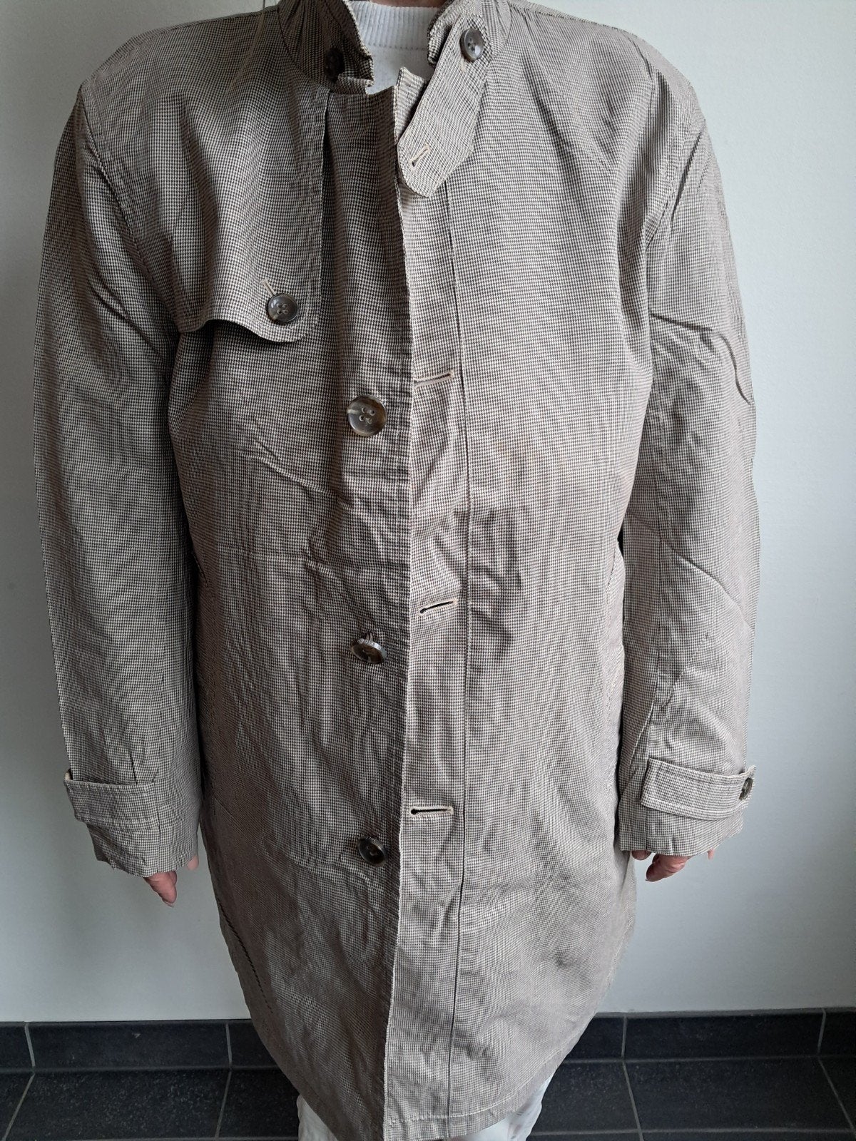 Tommy Hilfiger Tailored Trenchcoat  z.g.a.n maat 50., Bruin, Tommy Hilfiger, Overige maten, Ophalen of Verzenden
