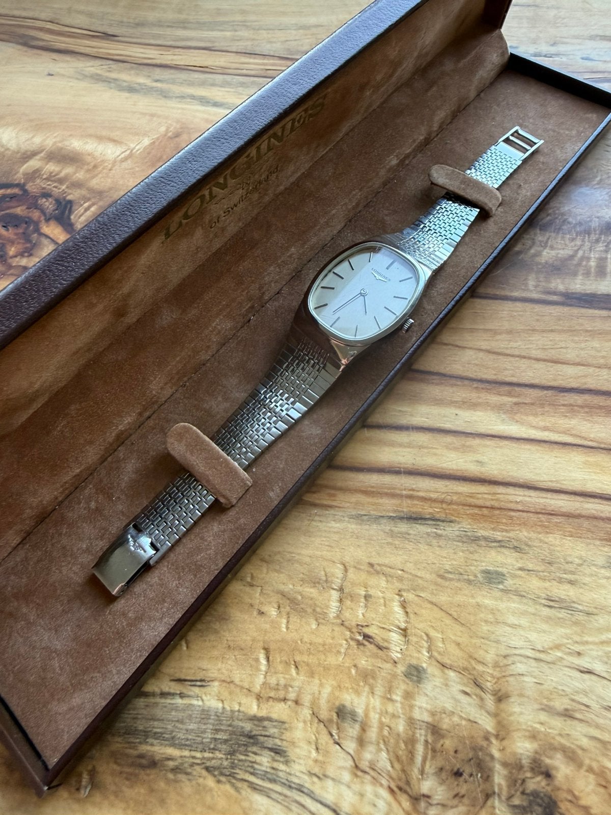 Longines horloge met orginele doos, Ophalen of Verzenden, Staal, Overige merken, 1960 of later