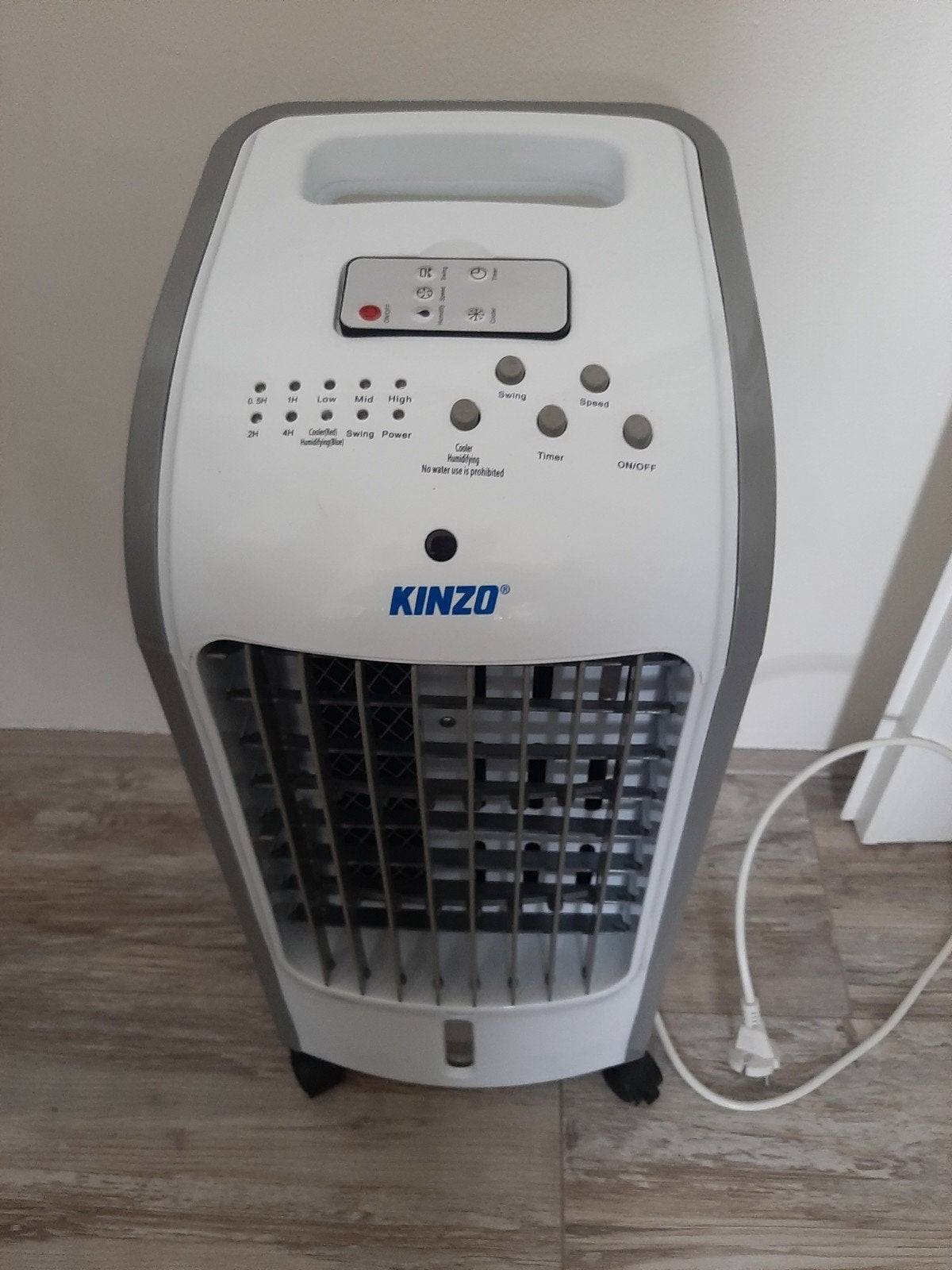 Kinzo Mobiele Aircooler- Koelen en Ventileren, Gebruikt, Timer, Minder dan 60 m³, 3 snelheden of meer