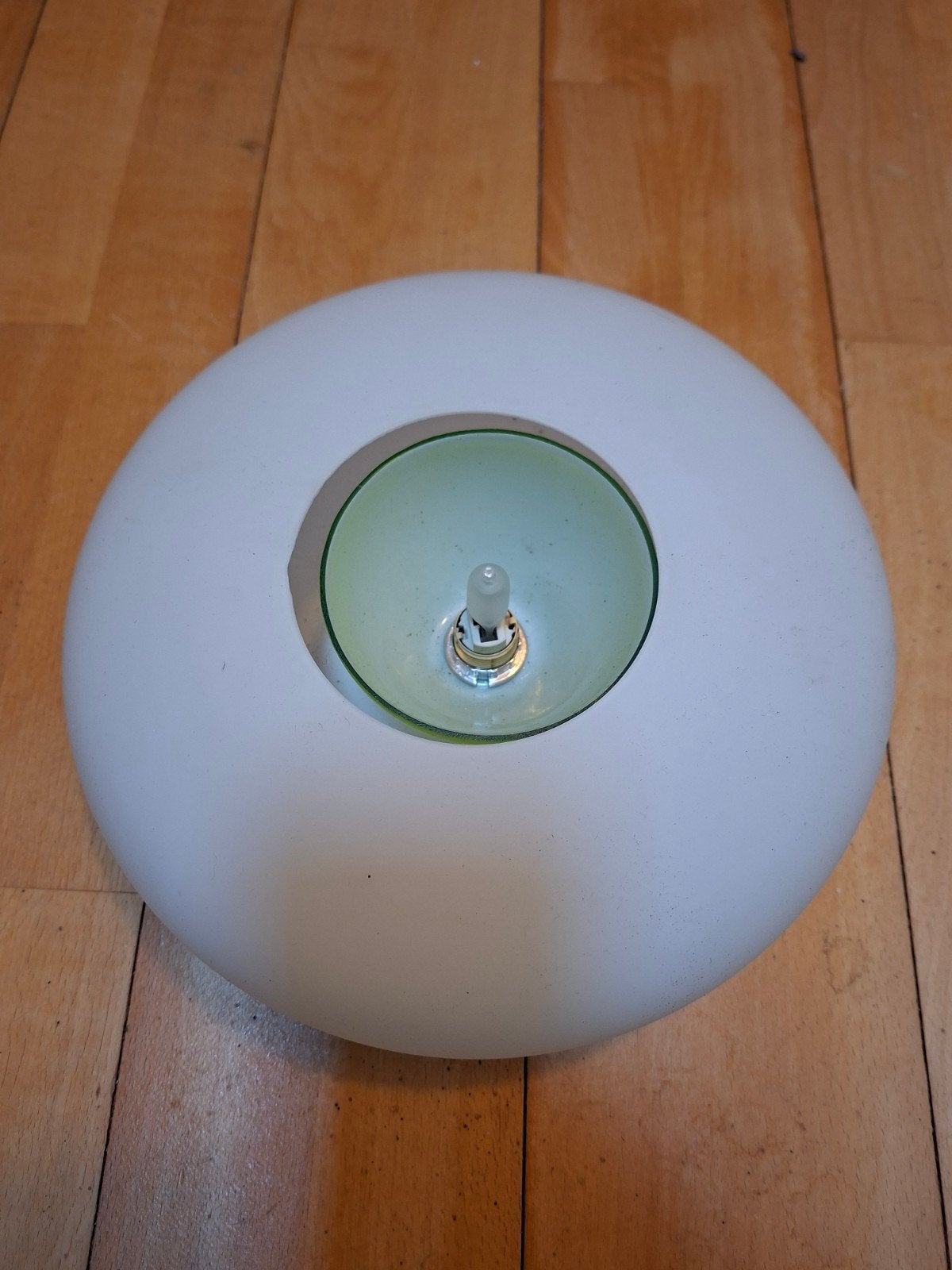 Massive Plafondlamp met G9 fitting - wit/blauw of wit/groen, Gebruikt, Modern, Ophalen of Verzenden, Wit