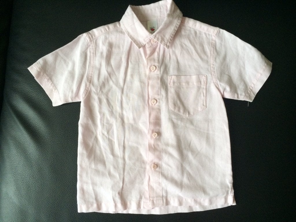 Licht roze Baby Club C&A linnen overhemd jongen bloes 86, C&A, Nieuw, Ophalen of Verzenden, Overhemdje of Bloesje