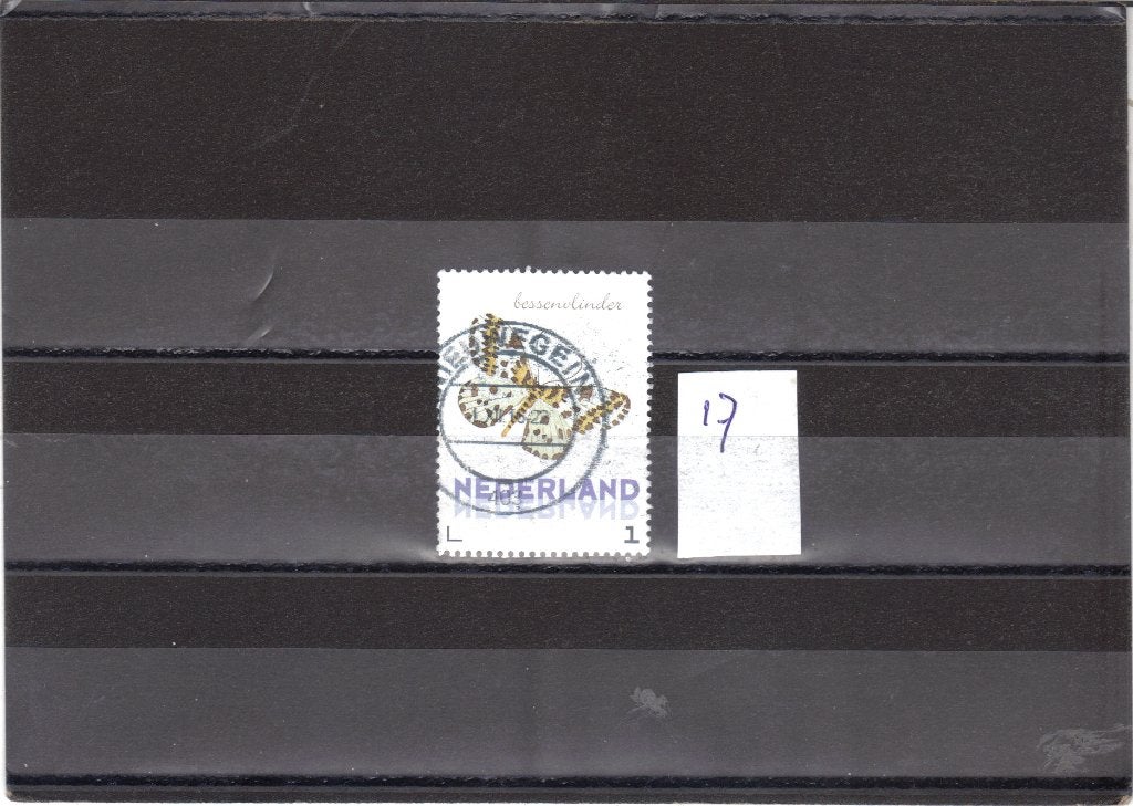 Nederland Kaderpostzegel Vlinders gest 17, Ophalen of Verzenden, Gestempeld
