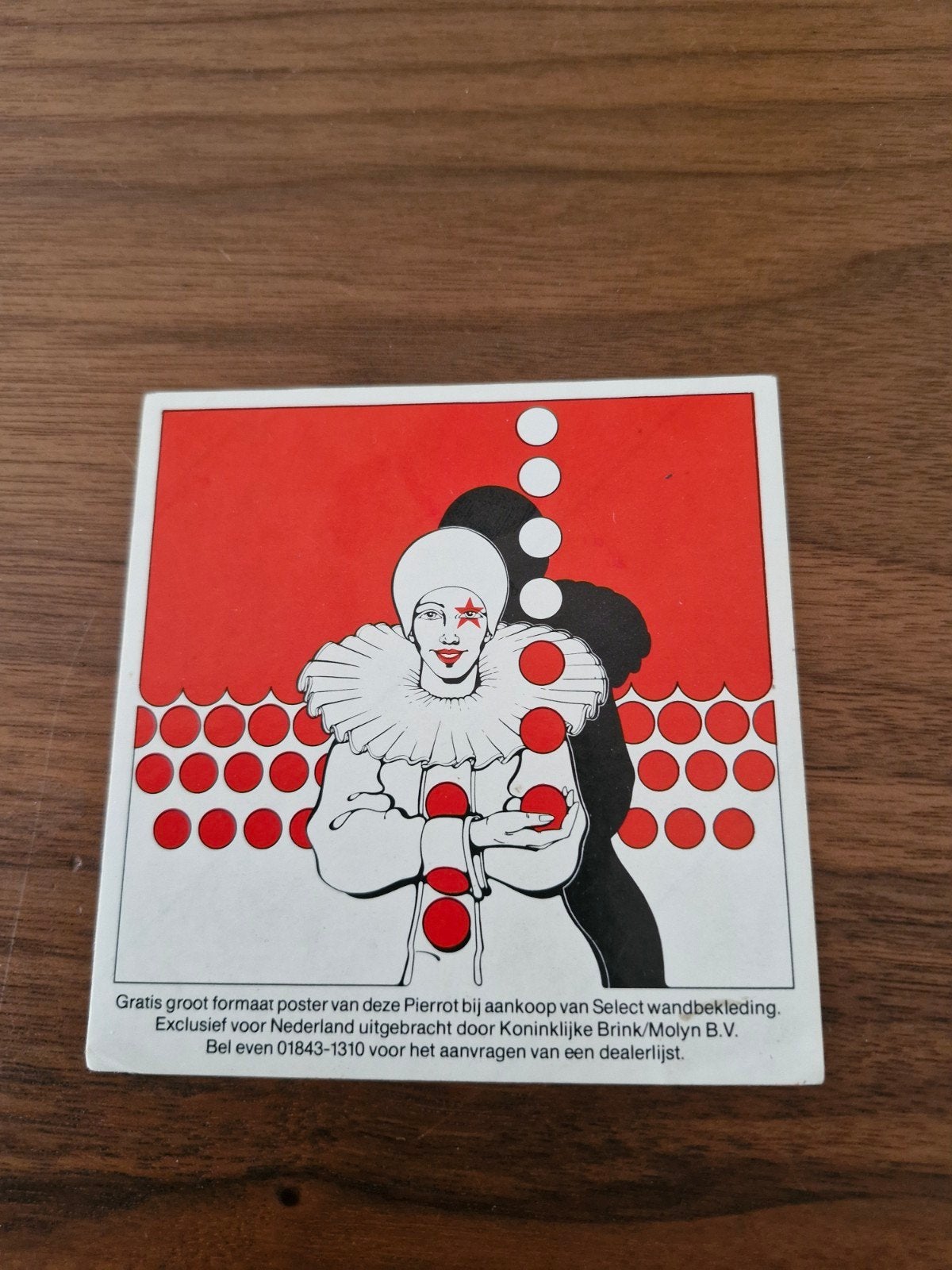 9103 Vintage Pierrot Sticker - Koninklijke Brink/Molyn B.V., Ophalen of Verzenden, Nieuw, Overige typen