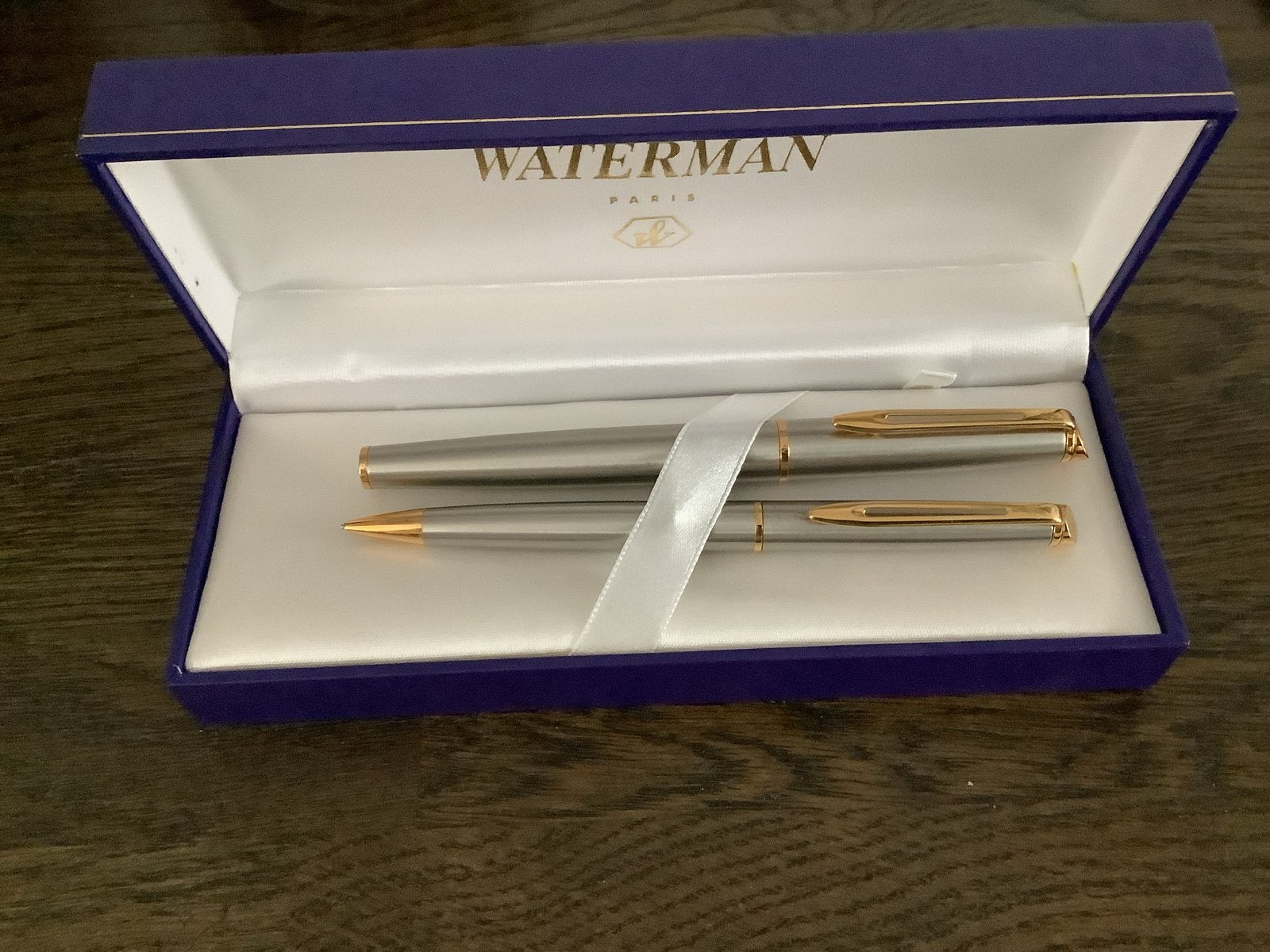 Waterman Pennenset: Vulpen en Vulpotlood in Doosje, Verzamelen, Pennenverzamelingen, Pennenset, Gebruikt, Met doosje, Ophalen of Verzenden