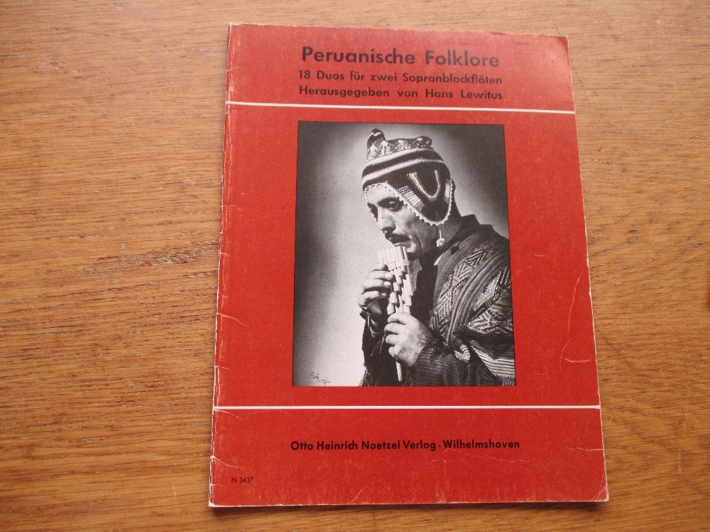 Peruanische folklore -18 duetten voor 2 sopraan blokfluiten, Muziek en Instrumenten, Bladmuziek, Gebruikt, Ophalen of Verzenden