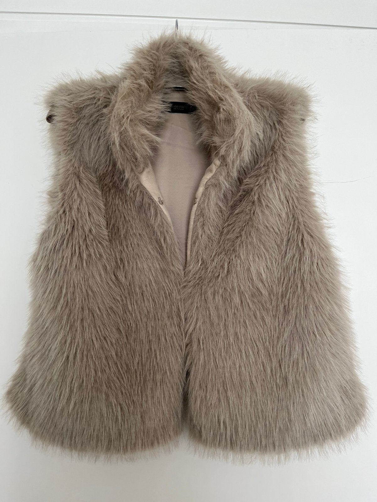 Zgan bonten/ harig taupe bodywarmer maat 38, Kleding | Dames, Bodywarmers, Ophalen of Verzenden, Zo goed als nieuw, Maat 38/40 (M)