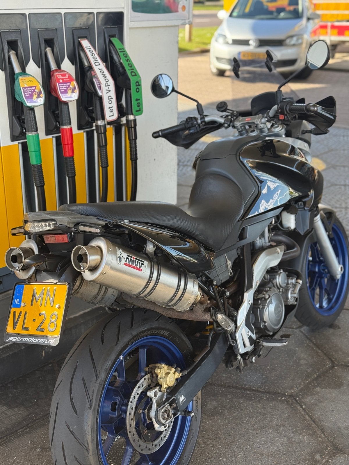 Aprilia Pegaso Strada 650 - Sportieve Allroad a2 motor 35kw, Sportuitlaat, Gebruikt, Particulier, Minimaal motorrijbewijs A2