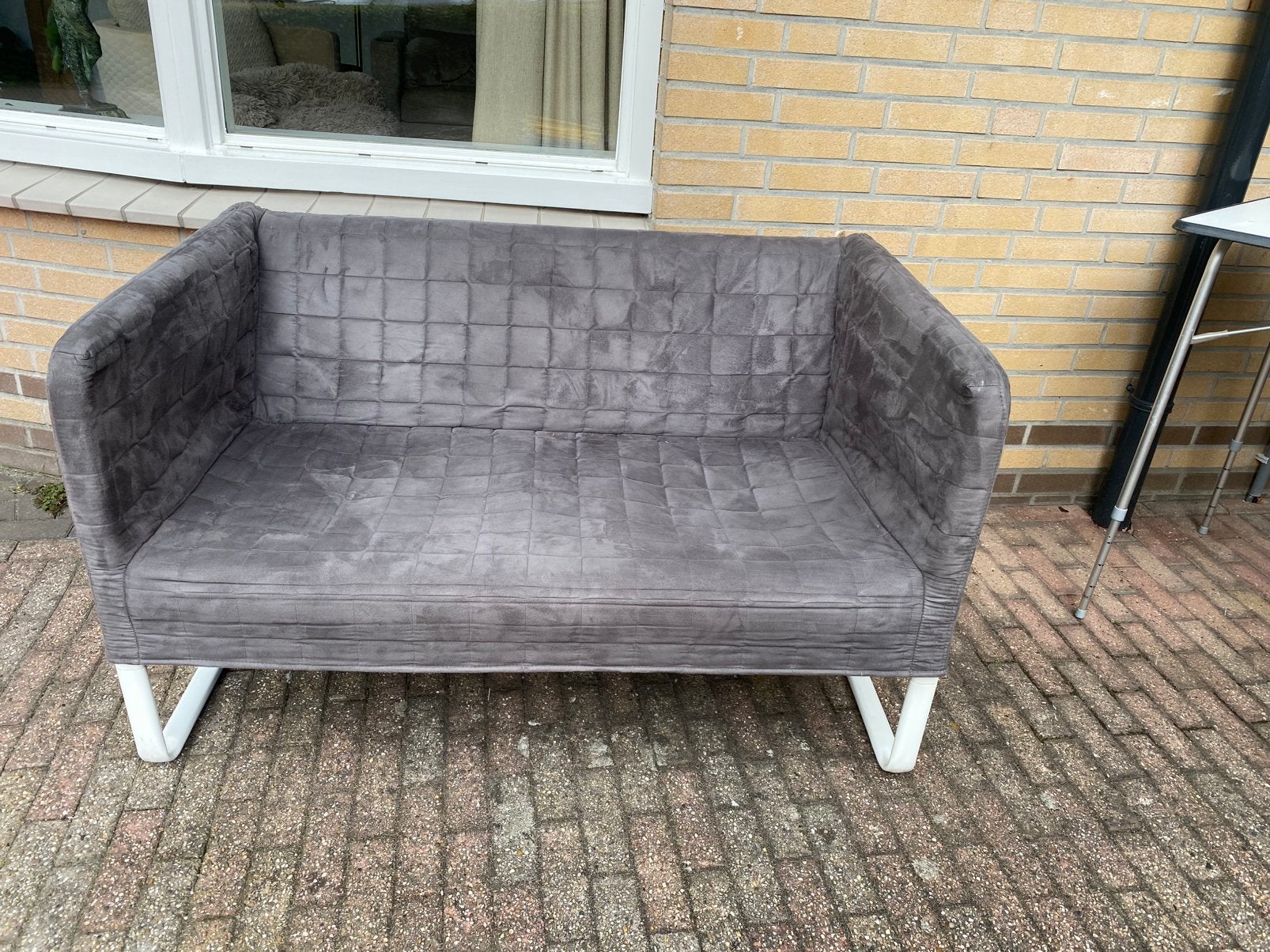 IKEA Knopparp bank – grijs | compacte 2-zits bank, Ophalen, Zo goed als nieuw, 75 tot 100 cm, Tweepersoons